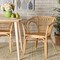 Baxton Studio Kaka Modern Bohemian Natural Brown Rattan Dining Chair 209-12790 - alternate 1
